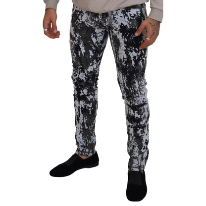 Dolce & Gabbana Multicolor Cotton Tie Dye Skinny Denim Jeans