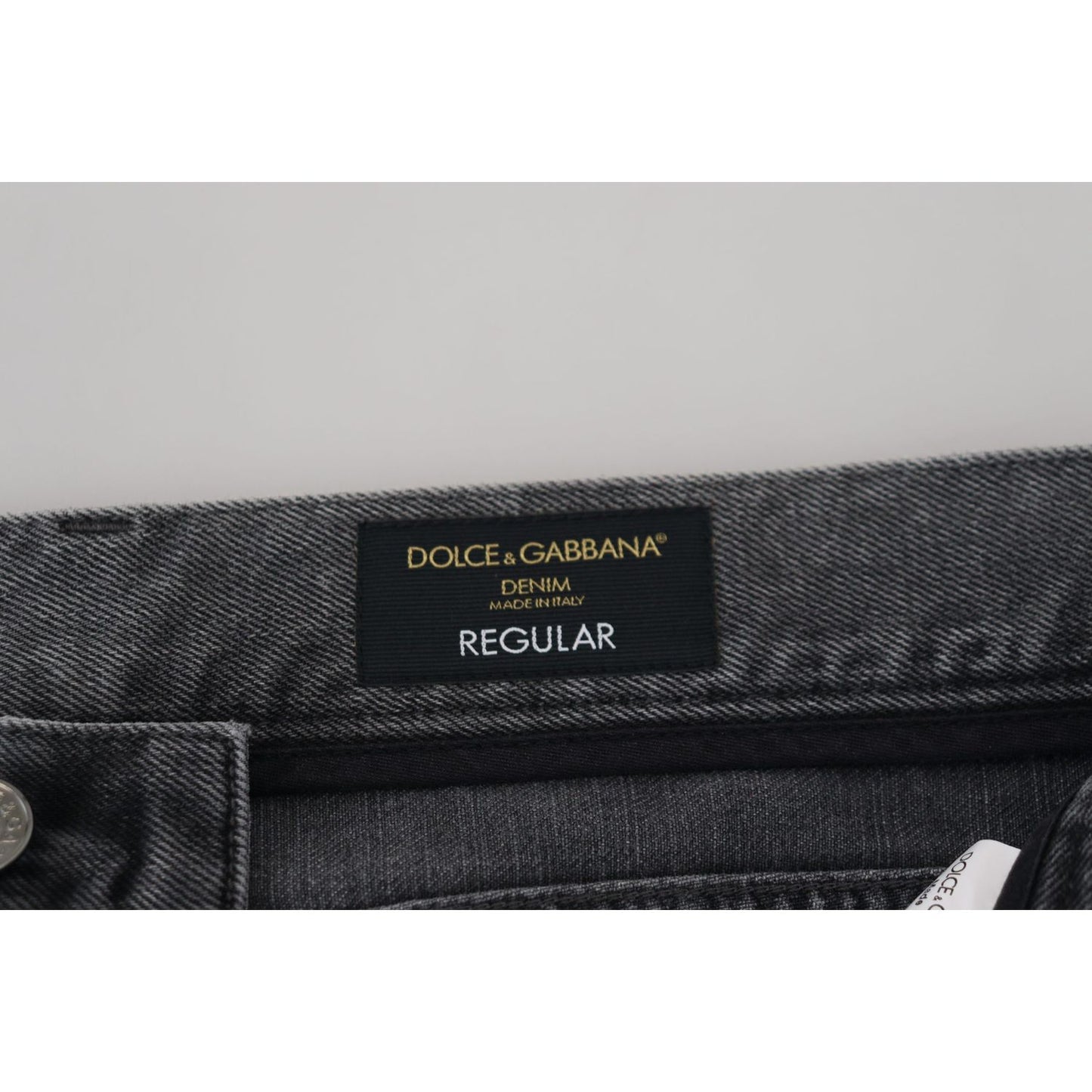 Dolce & Gabbana Elegant Grey Checkered Denim Treasure Dolce & Gabbana