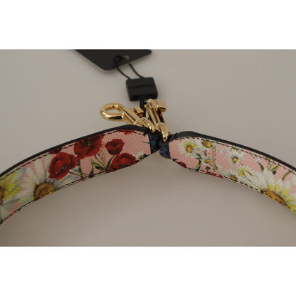 Dolce & Gabbana Blue Exotic Leather Crystals Reversible Shoulder Strap