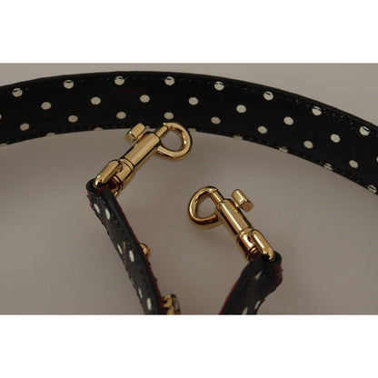 Dolce & Gabbana Red Python Leather Crystals Reversible Shoulder Strap