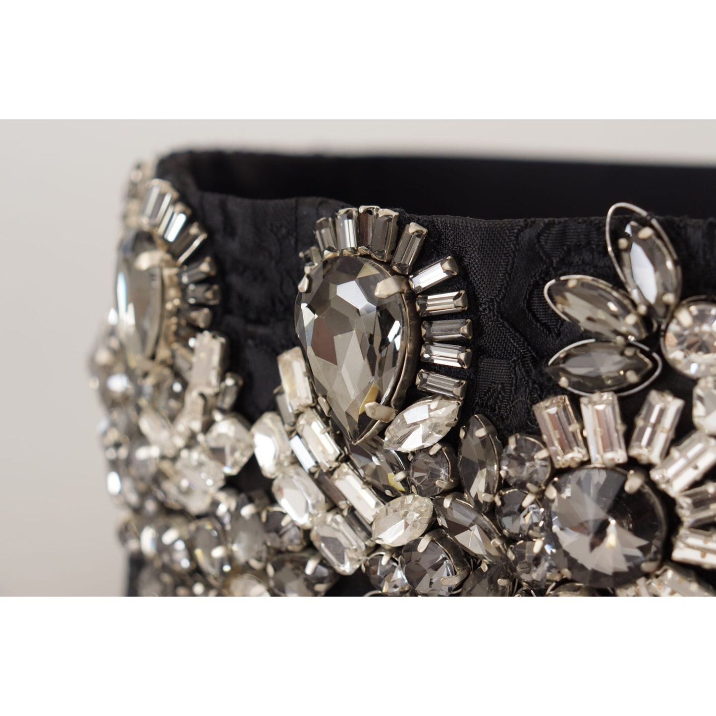 Dolce & Gabbana Elegant Rhinestone-Embellished Silk Belt Dolce & Gabbana