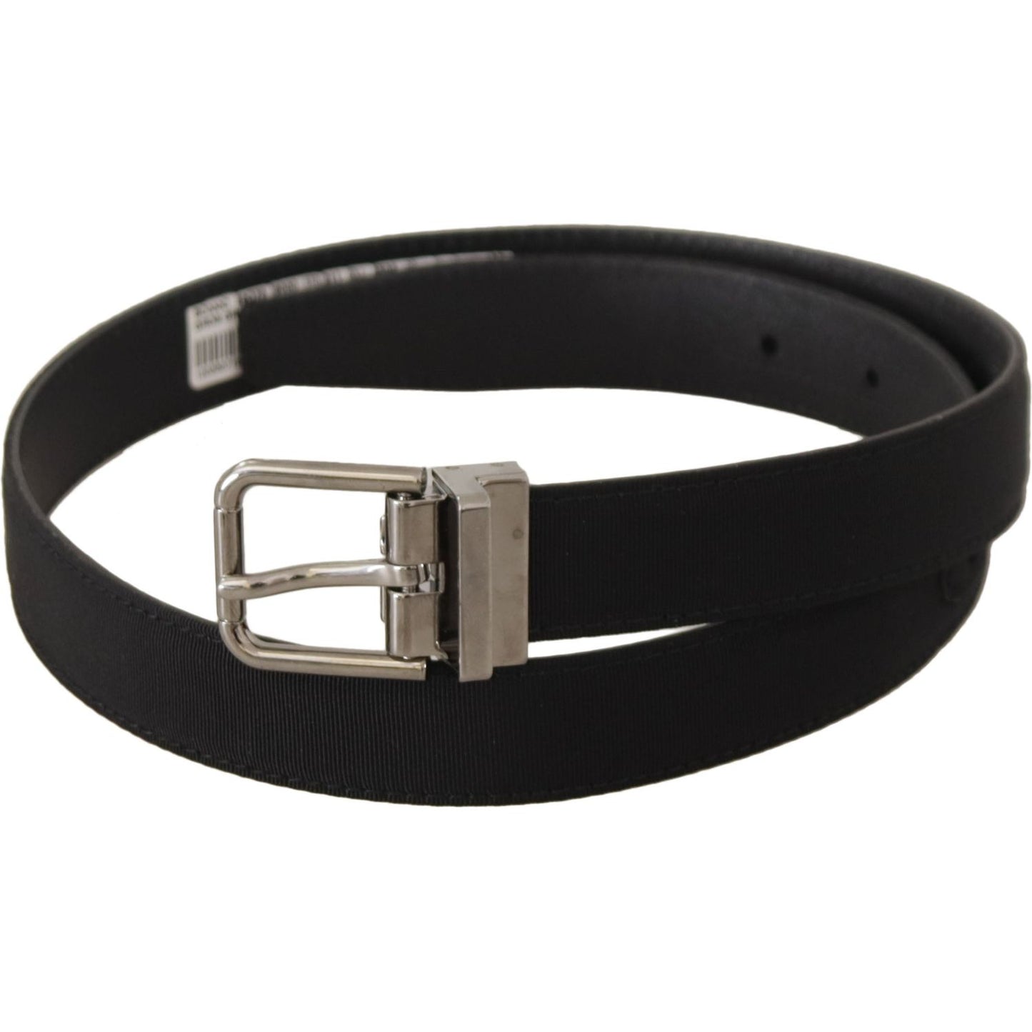 Dolce & Gabbana Elegant Black Canvas & Leather Belt Dolce & Gabbana