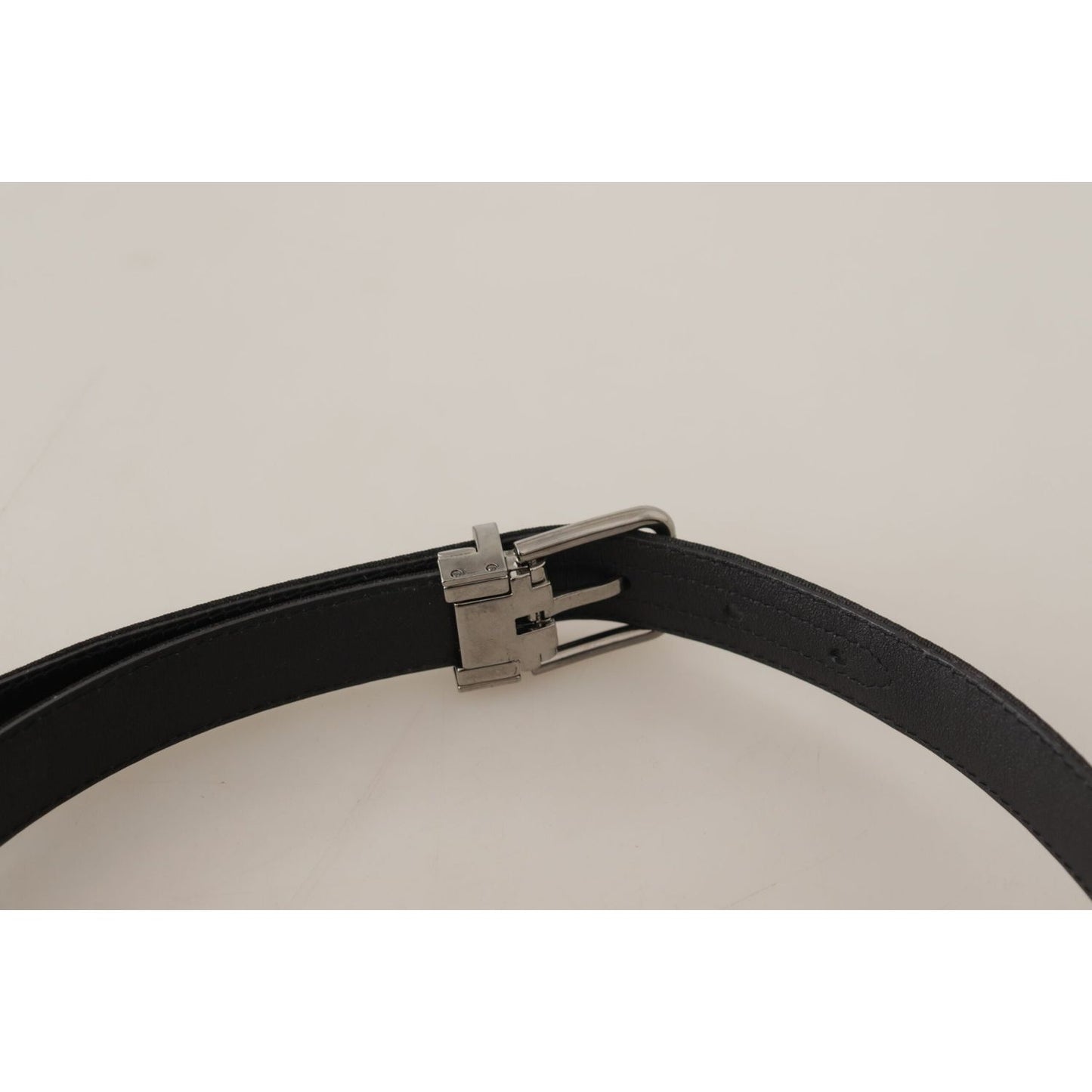 Dolce & Gabbana Elegant Black Canvas & Leather Belt Dolce & Gabbana