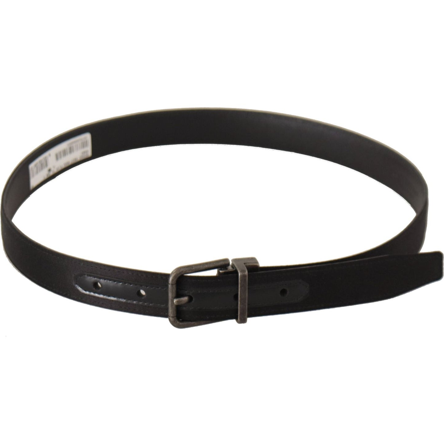 Dolce & Gabbana Elegant Black Leather Belt with Metal Buckle Dolce & Gabbana