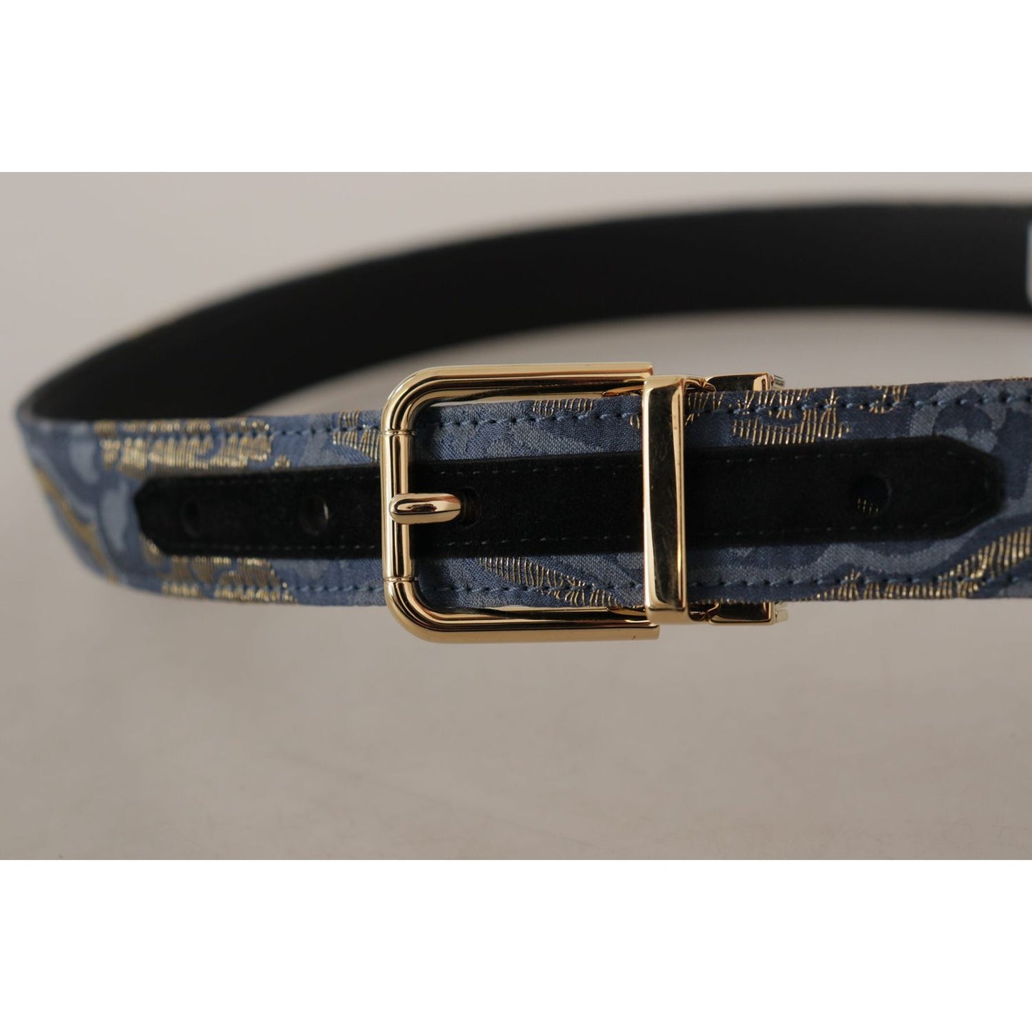 Dolce & Gabbana Elegant Navy Blue Leather Belt Dolce & Gabbana