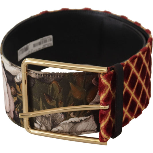 Dolce & Gabbana Engraved Logo Multicolor Leather Belt Dolce & Gabbana