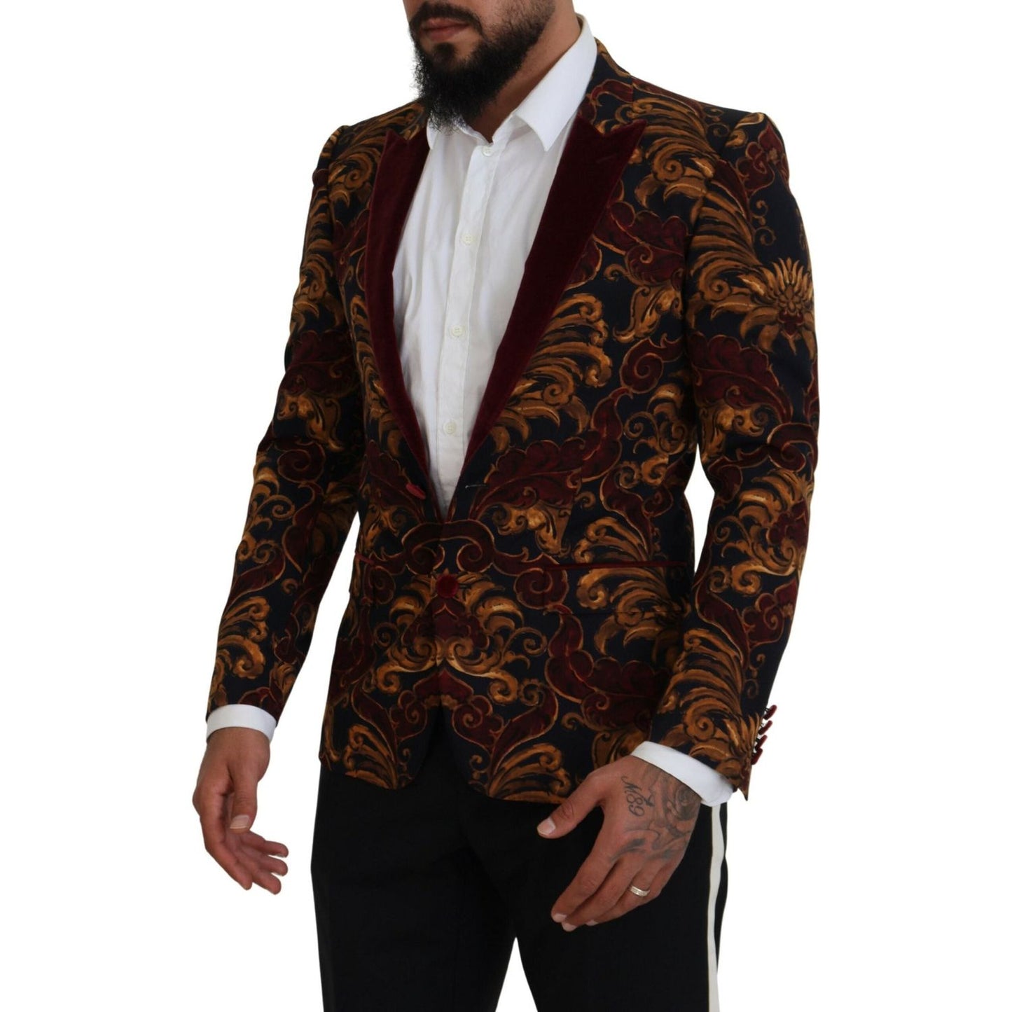 Dolce & Gabbana Elegant Multicolor Wool Blend Blazer Dolce & Gabbana