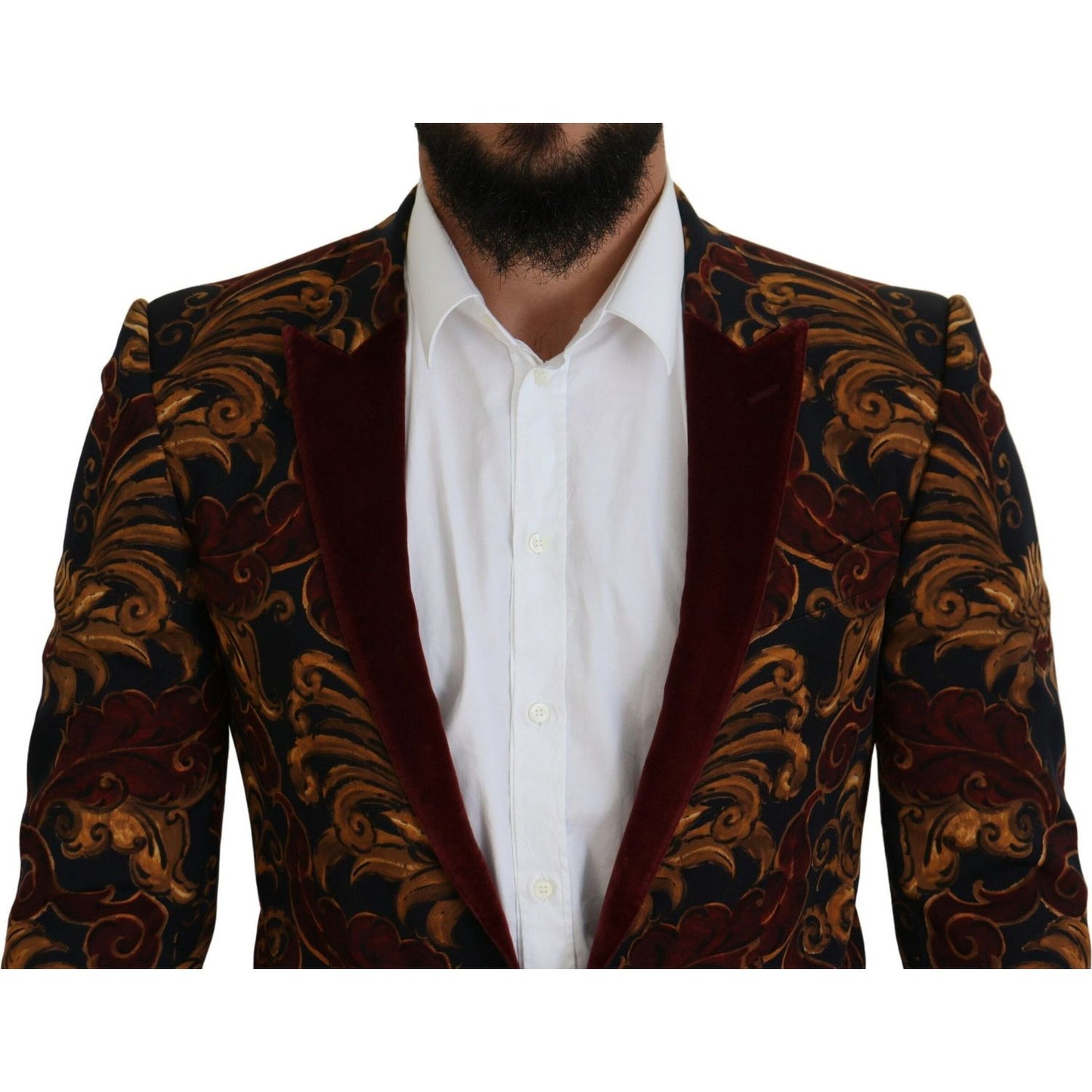 Dolce & Gabbana Elegant Multicolor Wool Blend Blazer Dolce & Gabbana