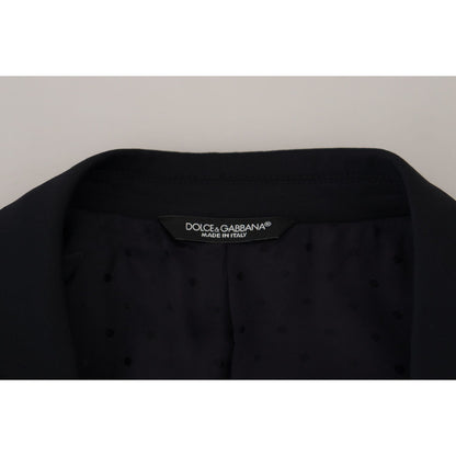 Dolce & Gabbana Dark Blue Wool Formal Sicilia Blazer