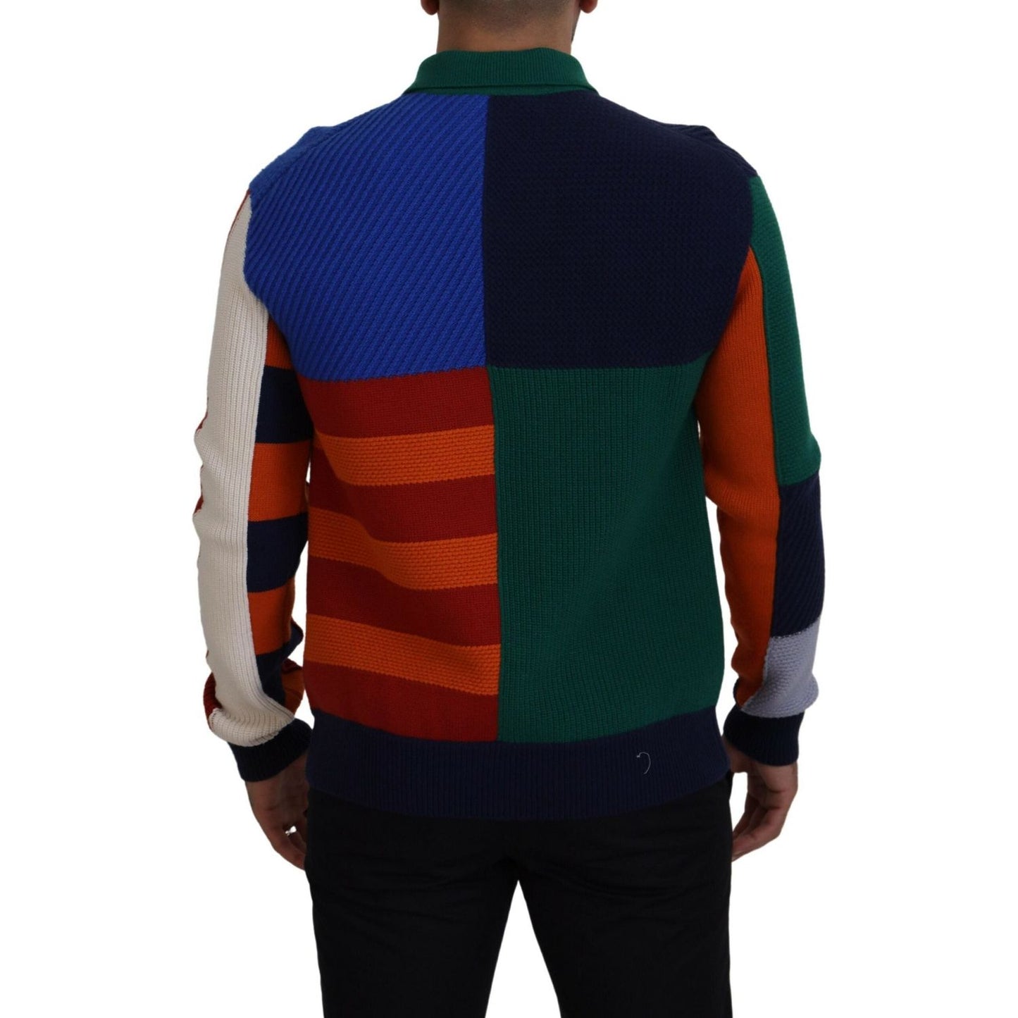 Dolce & Gabbana Multicolor Stripes Wool Pullover Sweater