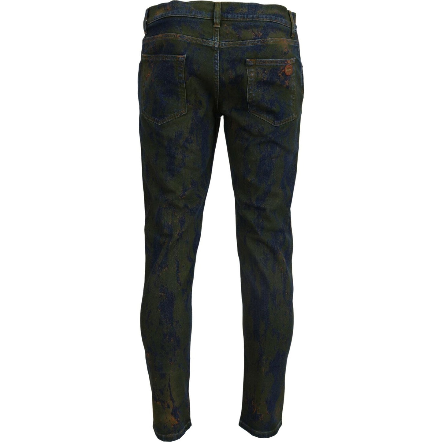 Dolce & Gabbana Chic Slim-Fit Denim Jeans in Green Wash Dolce & Gabbana