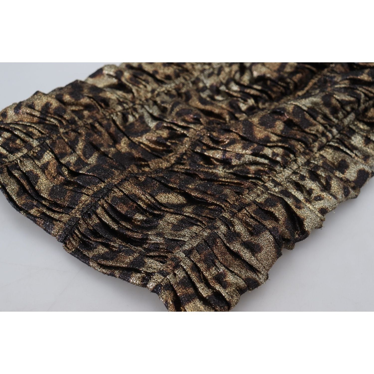 فستان دولتشي آند غابانا الأنيق بطبعة جلد النمر متوسط ​​الطول