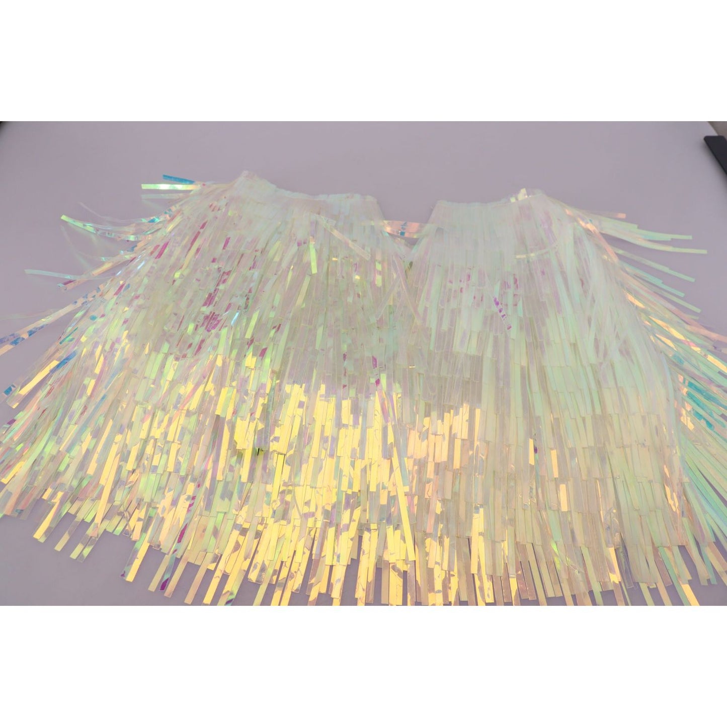 Dolce & Gabbana Iridescent Fringe Mini Skirt Mid Waist Dolce & Gabbana