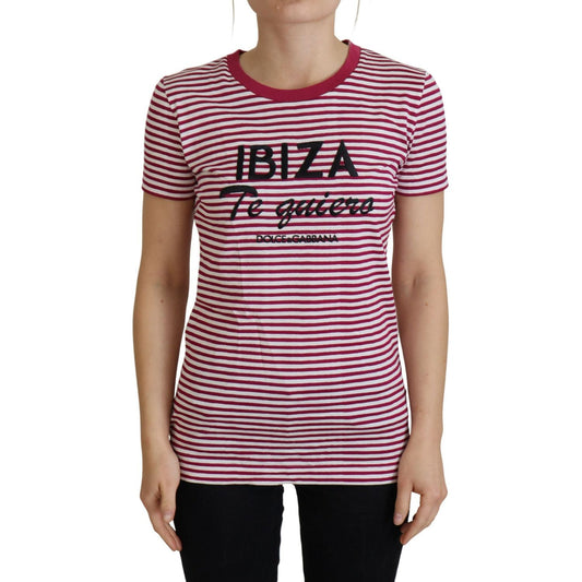 Dolce & Gabbana Exclusive Striped Ibiza Crew Neck Tee Dolce & Gabbana