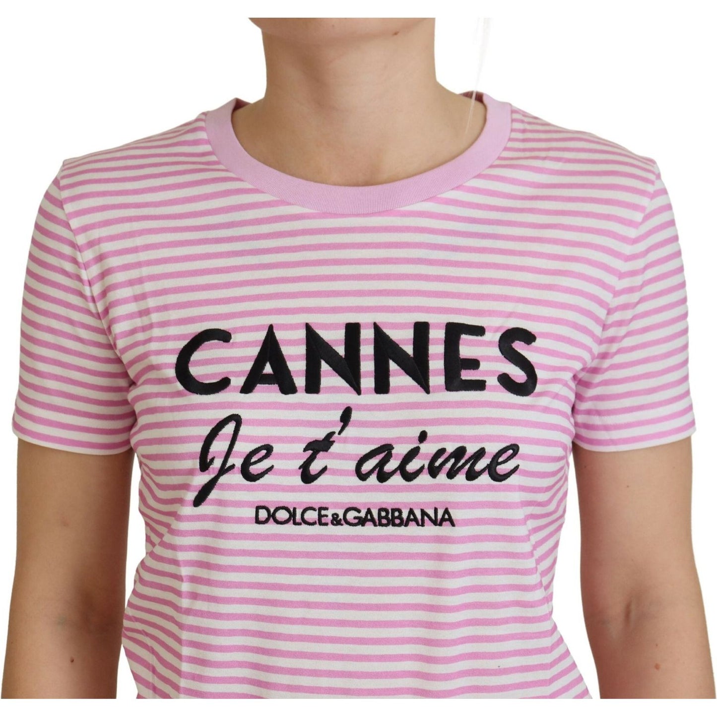 Dolce & Gabbana Exclusive Striped Love Affair Cotton Tee Dolce & Gabbana