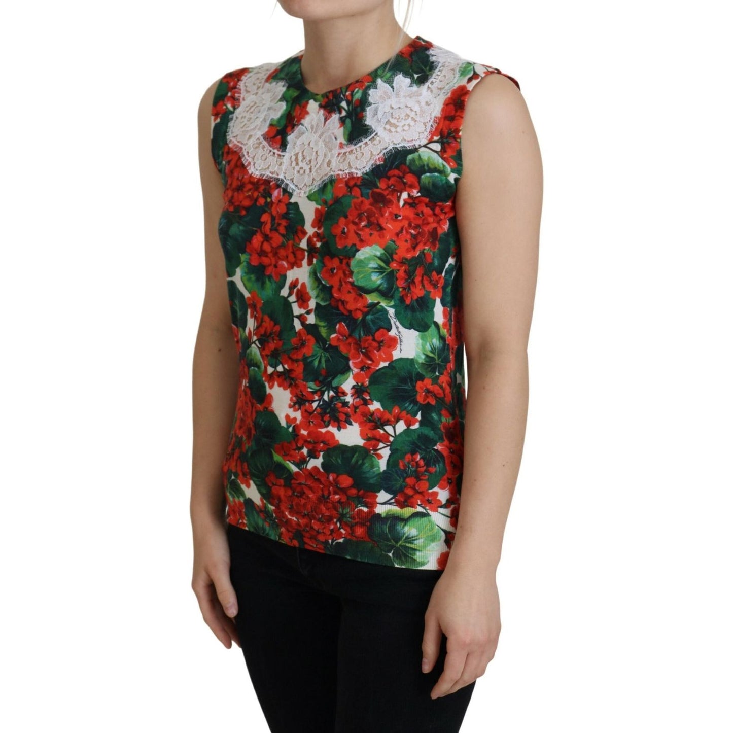 Dolce & Gabbana Chic Floral Print Tank Top Vest Dolce & Gabbana