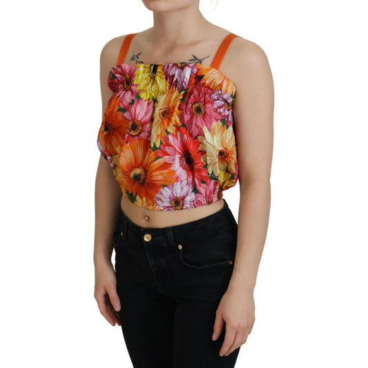 Dolce & Gabbana Floral Elegance Sleeveless Cropped Top Dolce & Gabbana