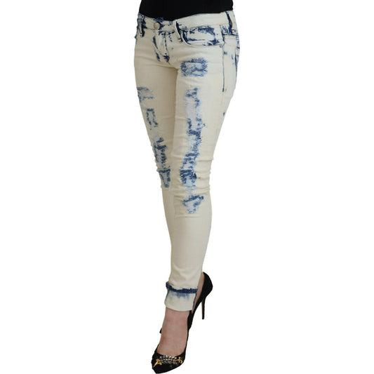 Acht Chic Low Waist Tattered Skinny Jeans Acht