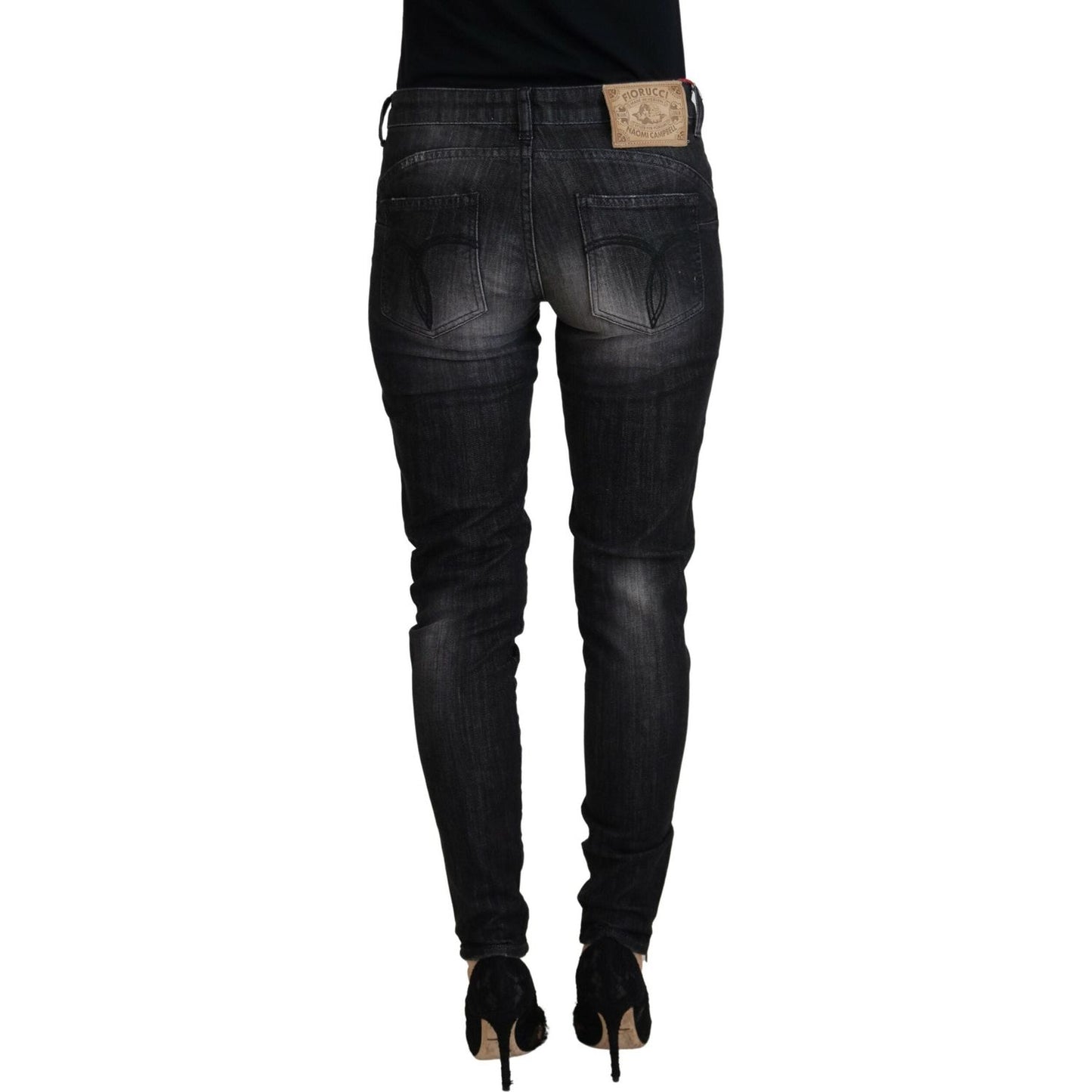 Fiorucci Chic Black Low Waist Skinny Jeans Fiorucci