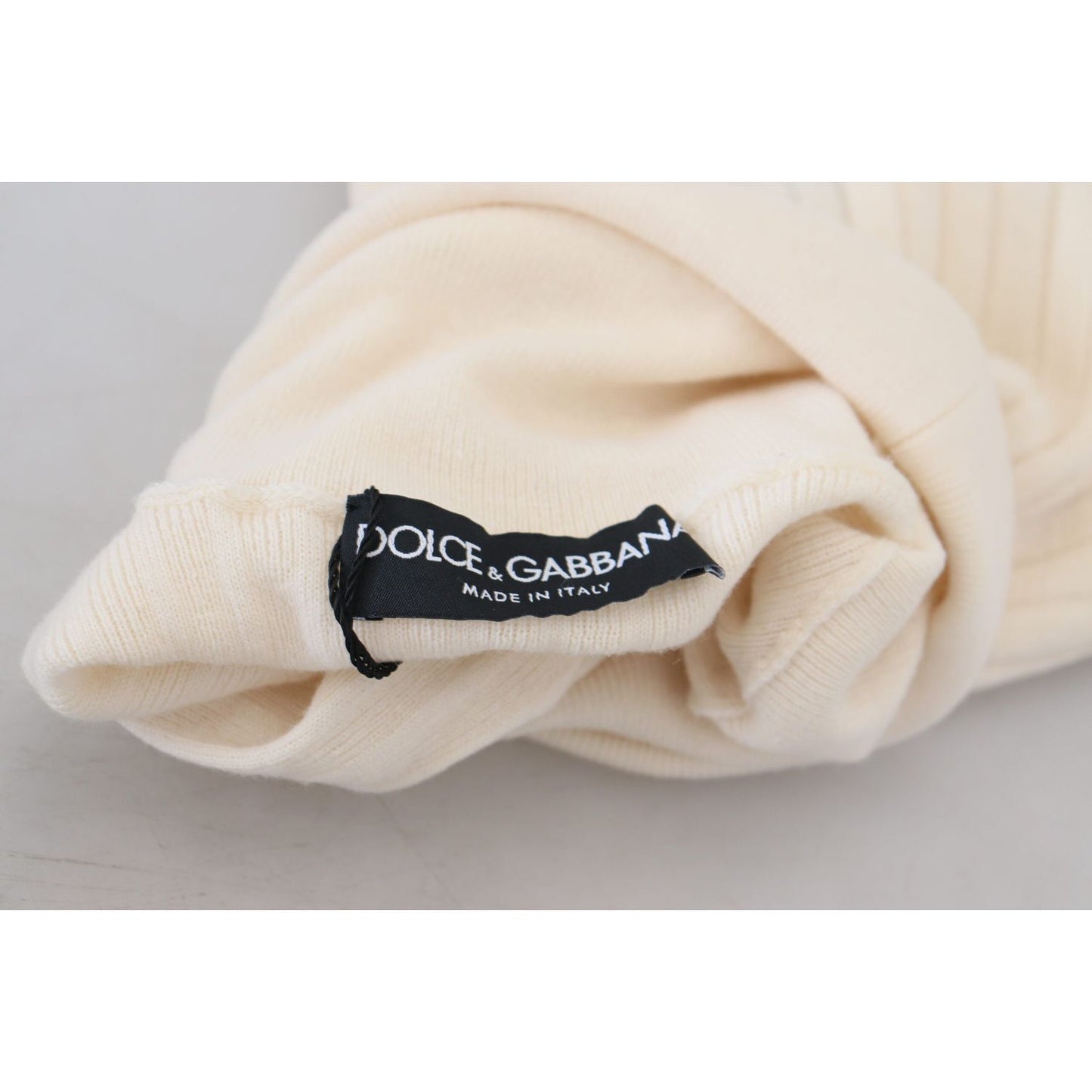 Dolce & Gabbana Ivory Turtleneck Wool Blend Sweater Dolce & Gabbana