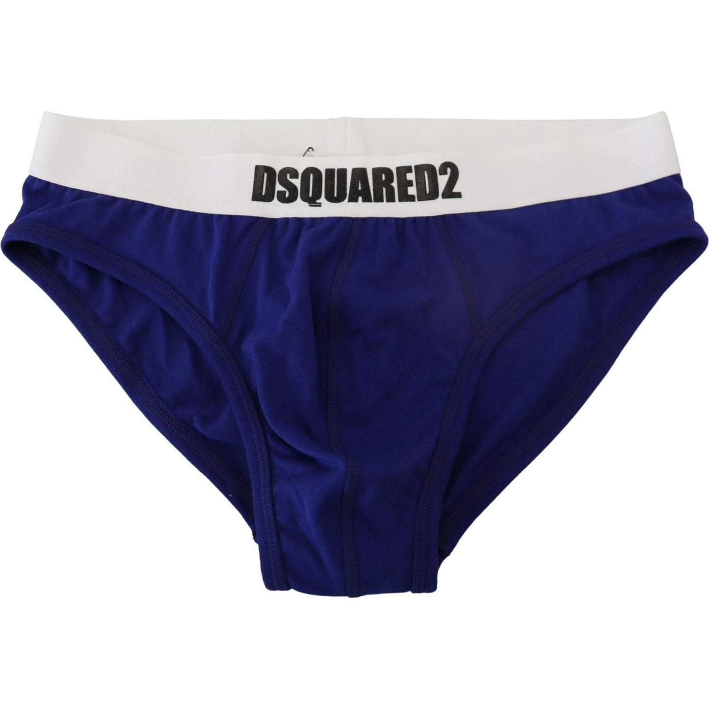 Dsquared² Chic Blue & White Cotton Blend Briefs Dsquared²