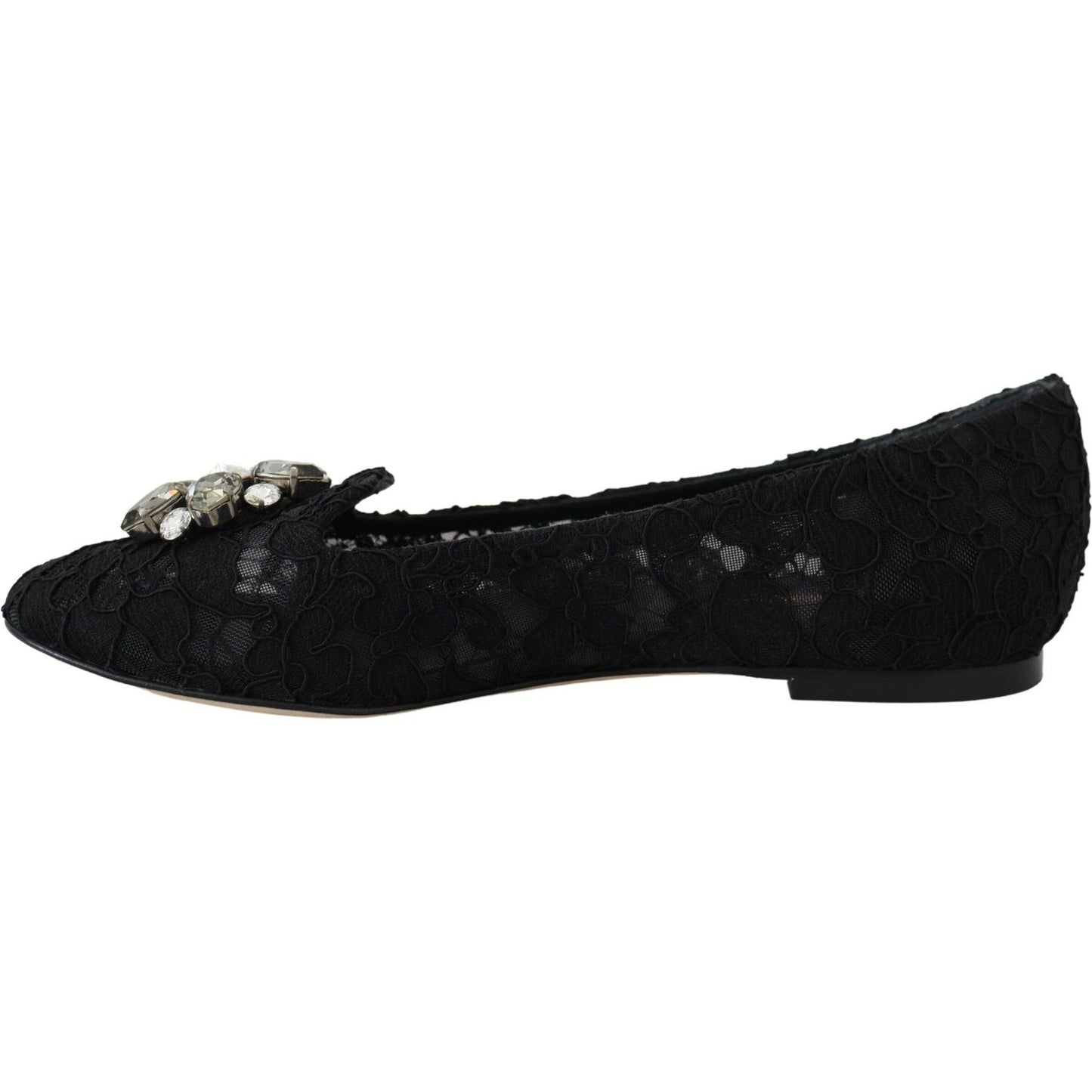 Dolce & Gabbana Elegant Floral Lace Flat Vally Shoes Dolce & Gabbana