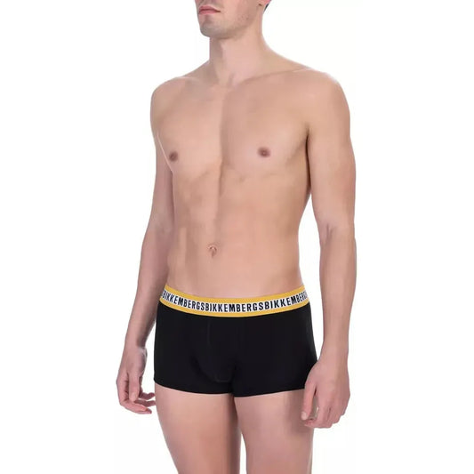 Bikkembergs Black Cotton Men Trunk Bikkembergs