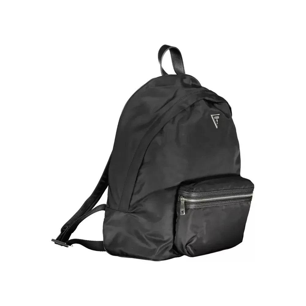 Guess Jeans Black Polyamide Men Backpack Guess Jeans