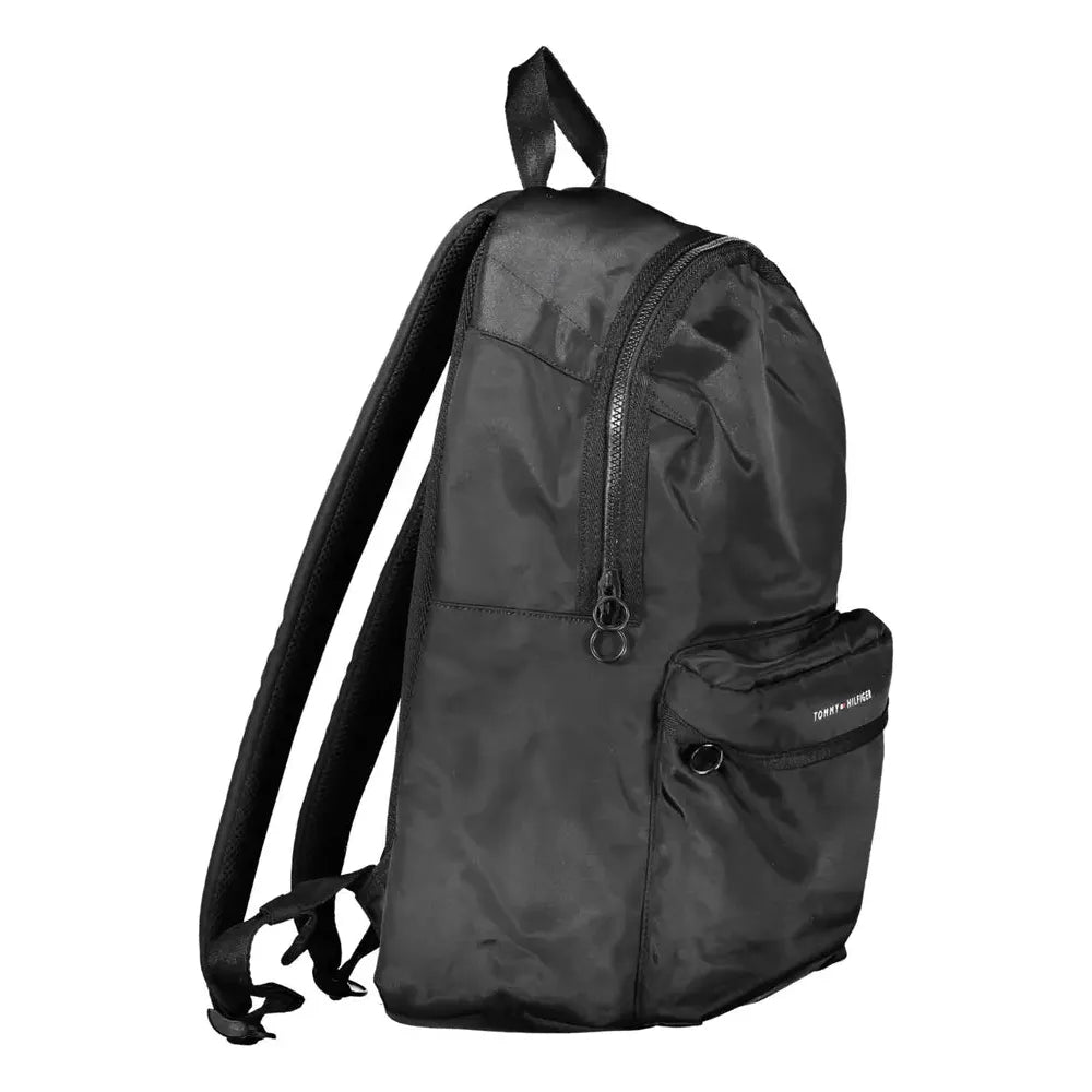 Tommy Hilfiger Black Polyester Men Backpack Tommy Hilfiger