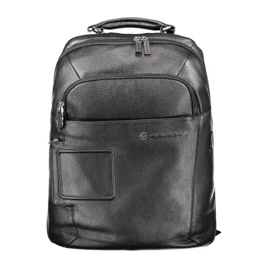 Piquadro Black Leather Men Backpack Piquadro