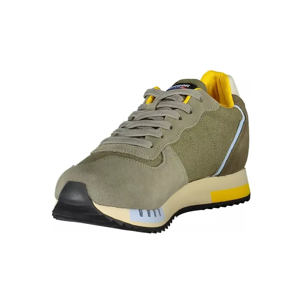 Blauer Green Leather Men Sneaker Blauer