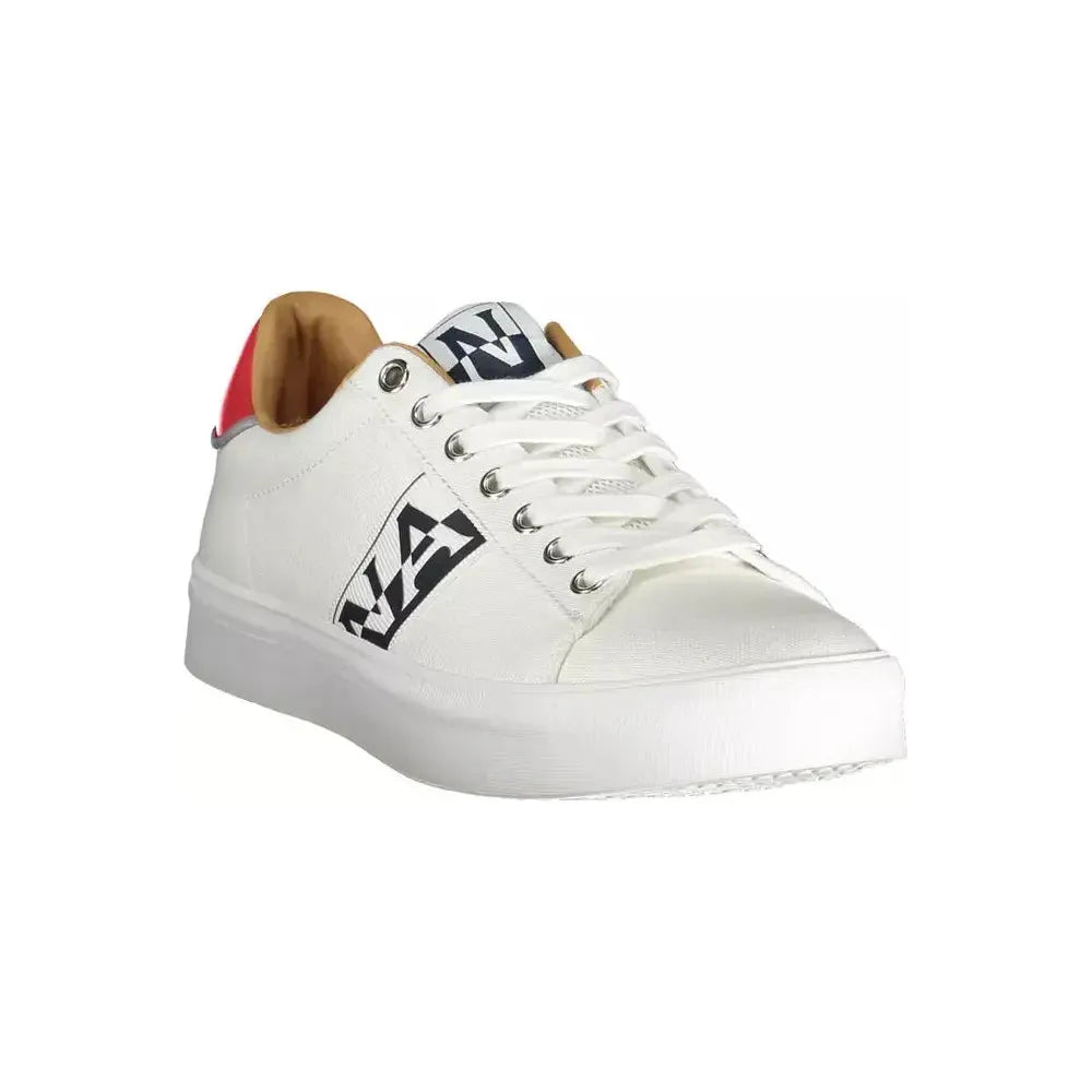 Napapijri White Polyester Mens Sneaker Napapijri