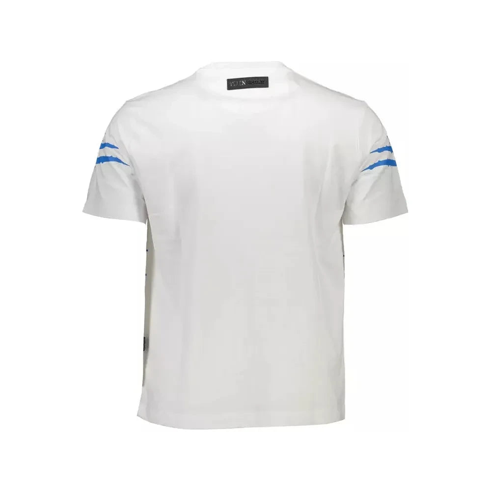 Plein Sport White Cotton Men T-Shirt Plein Sport