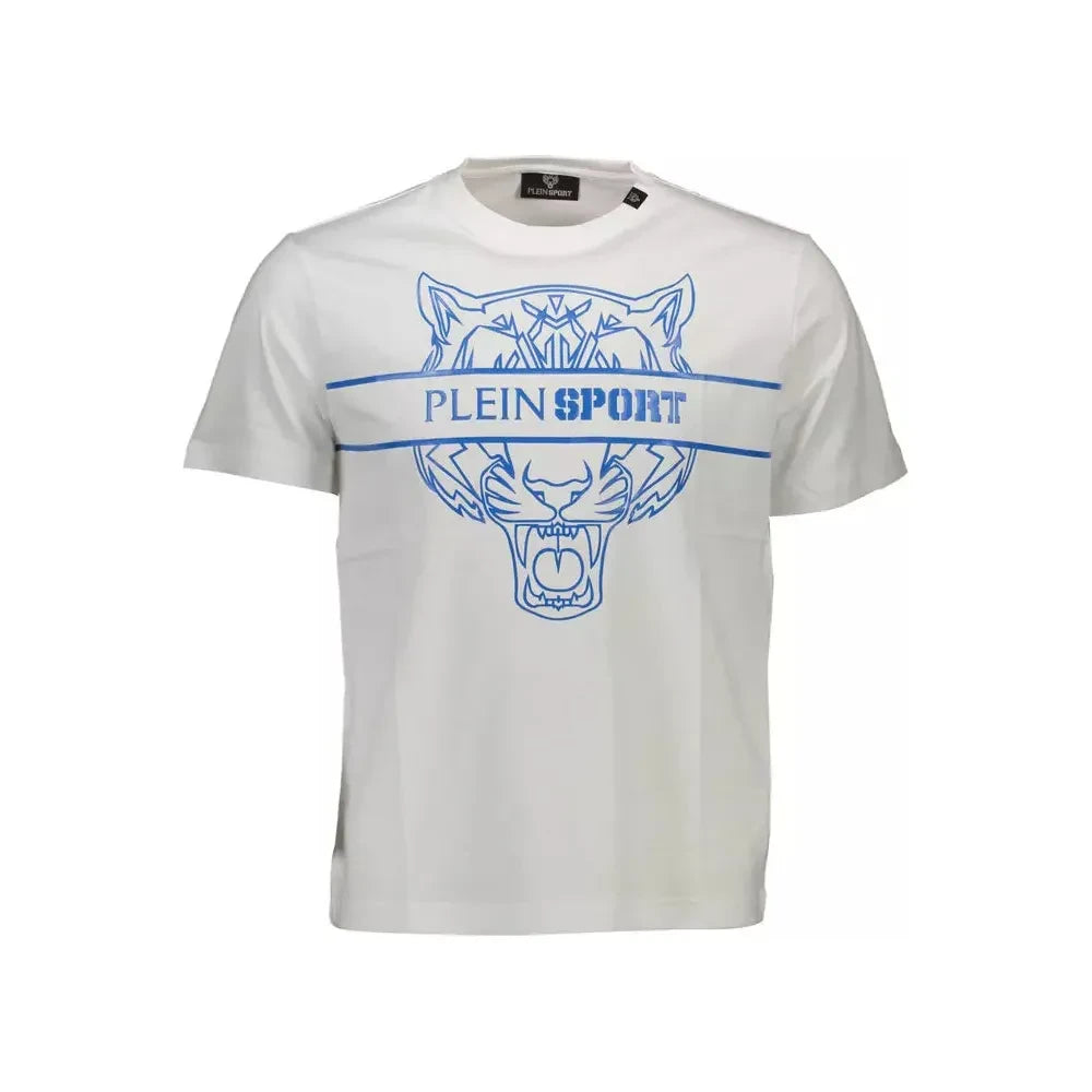 Plein Sport White Cotton Men T-Shirt Plein Sport