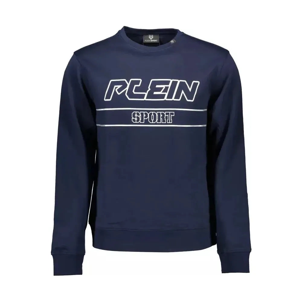 Plein Sport Blue Cotton Men Sweater Plein Sport