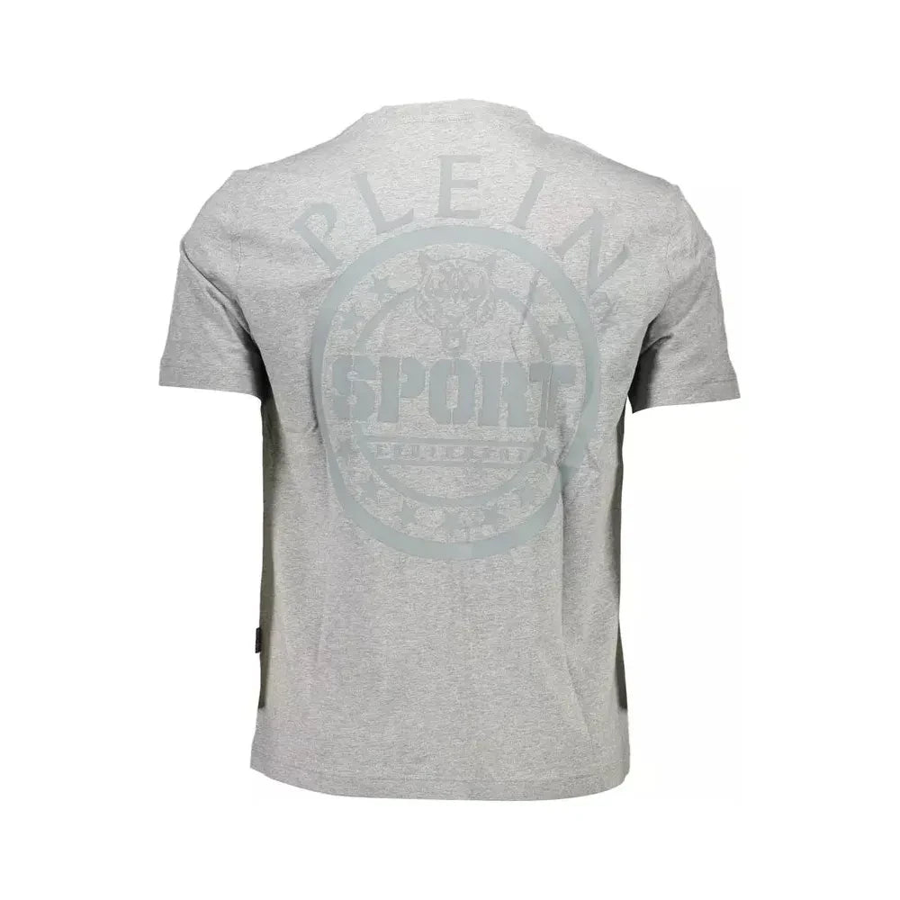 Plein Sport Gray Cotton Men T-Shirt Plein Sport