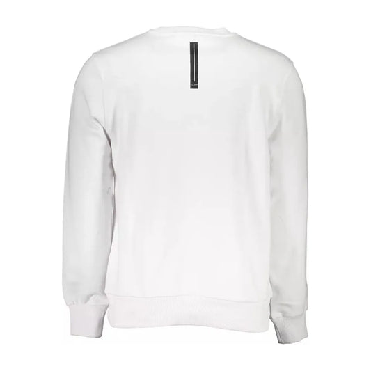 Cavalli Class White Cotton Men Sweater Cavalli Class