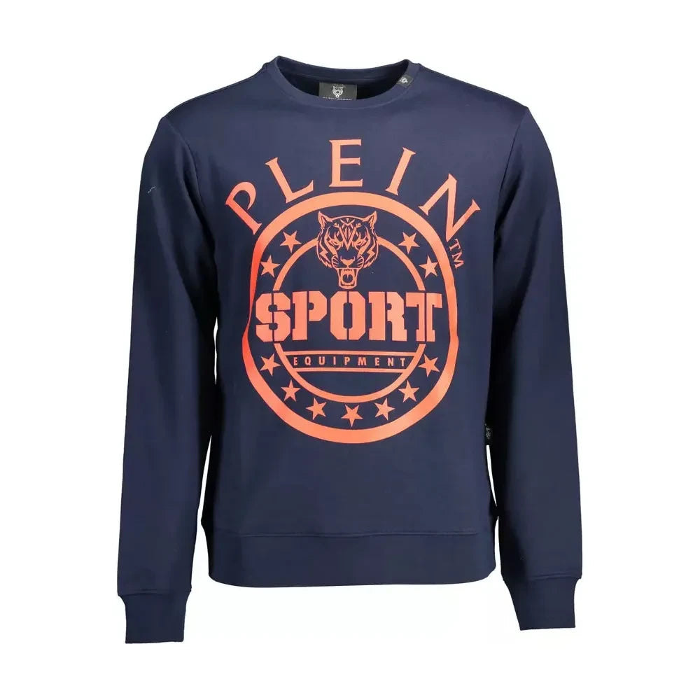 Plein Sport Blue Cotton Men Sweater Plein Sport