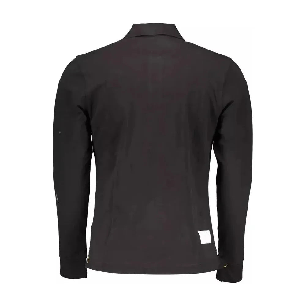 La Martina Black Cotton Men Polo Shirt La Martina