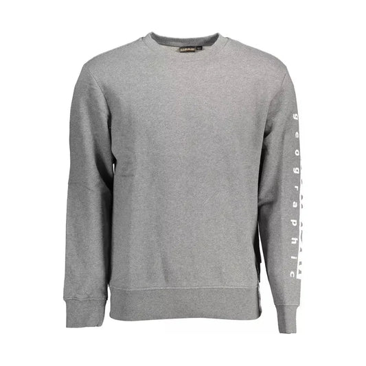 Napapijri Gray Cotton Men Sweater Napapijri