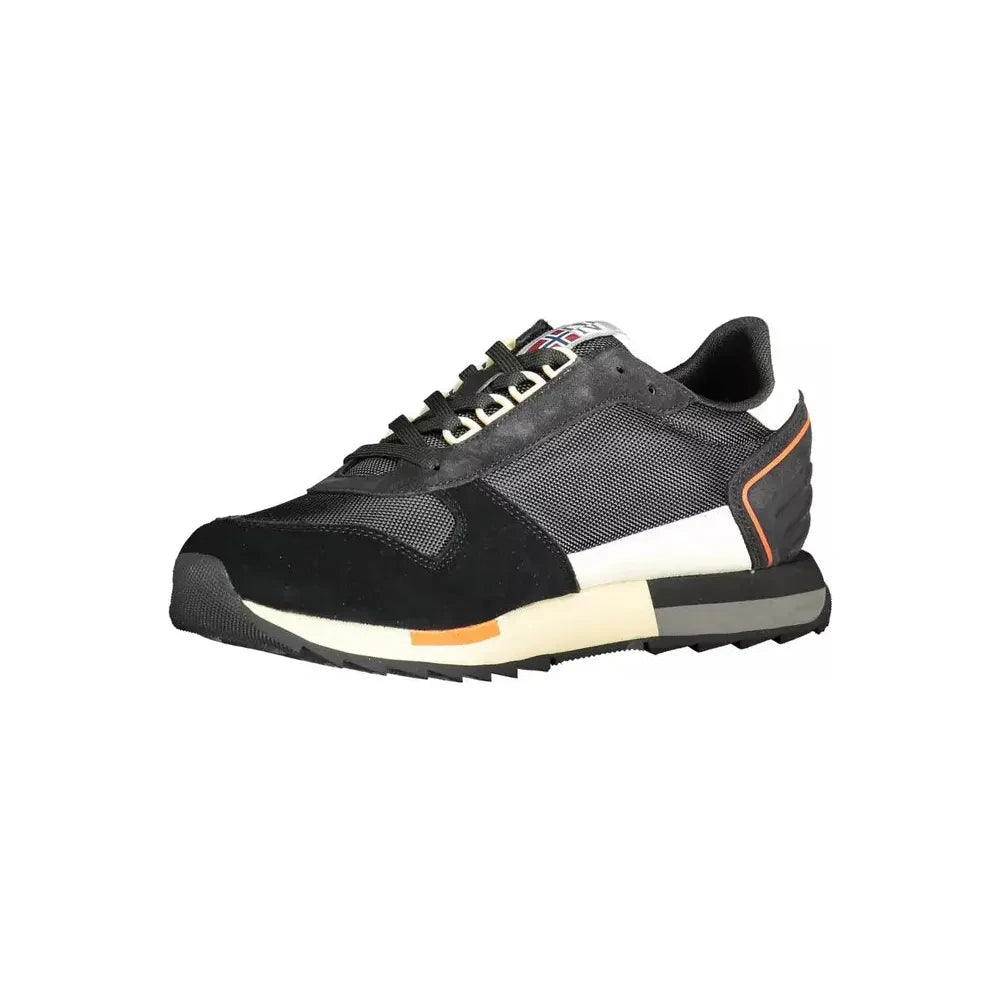 Napapijri Black Leather Men Sneaker Napapijri