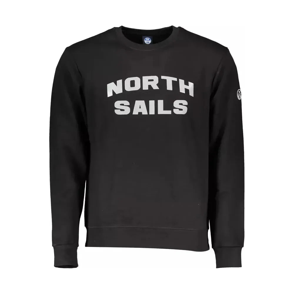 North Sails Black Cotton Men Sweater North Sails