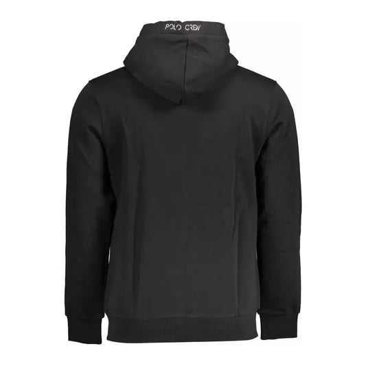 La Martina Black Cotton Men Sweater La Martina