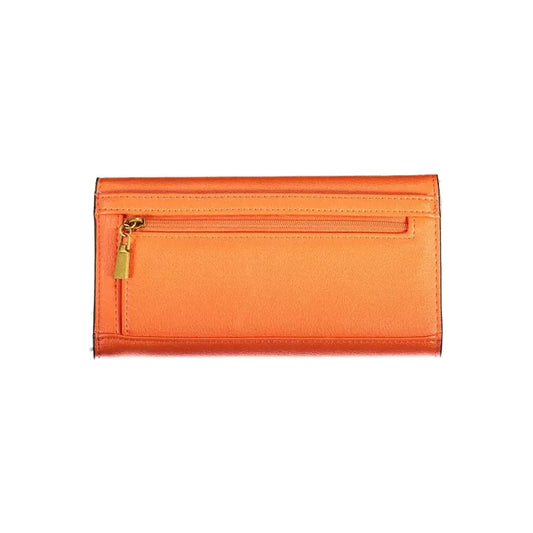 Guess Jeans Chic Orange Wallet with Contrasting Details Guess Jeans