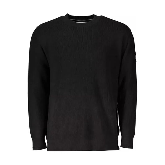 Calvin Klein Black Cotton Men Sweater Calvin Klein