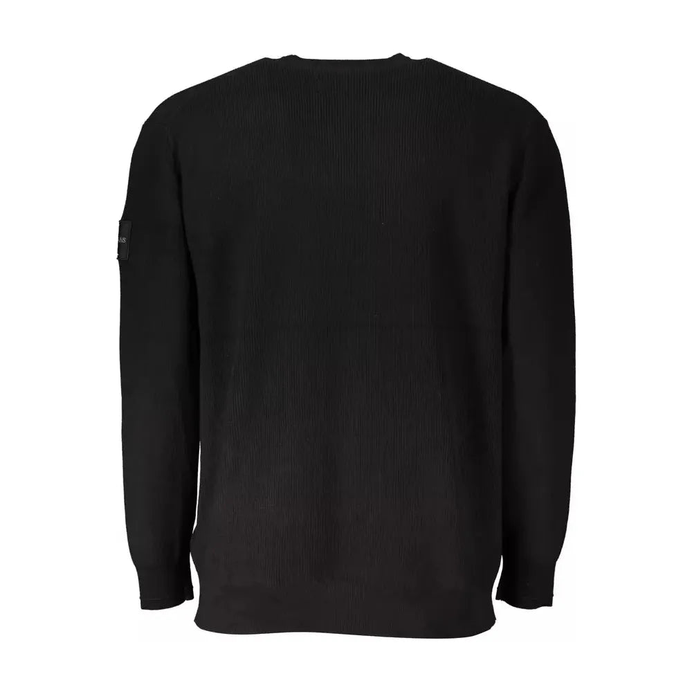 Calvin Klein Black Cotton Men Sweater Calvin Klein