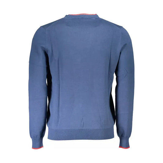 North Sails Blue Cotton Men Sweater North Sails