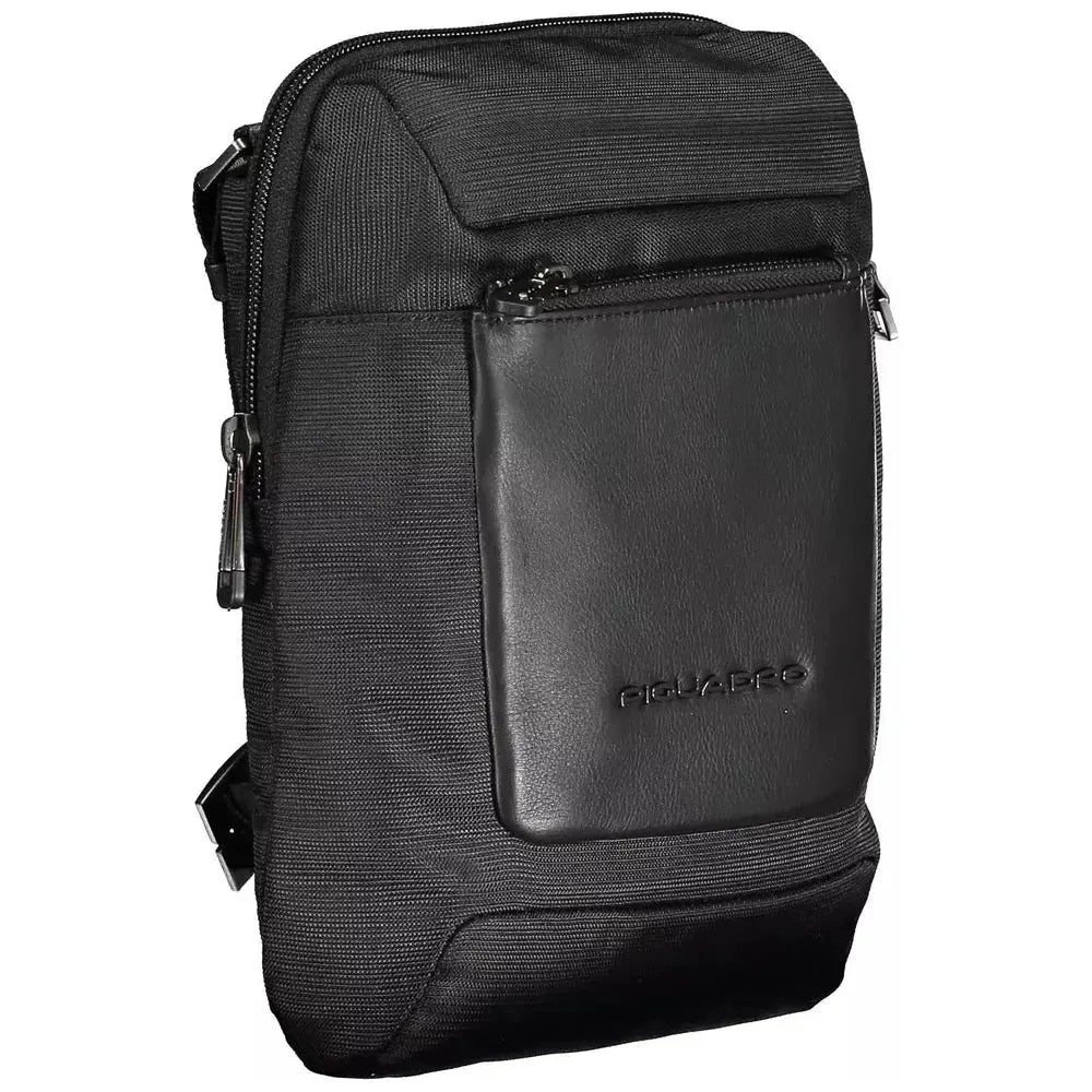 Piquadro Black RPET Men Shoulder Bag Piquadro