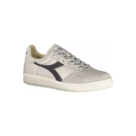 Diadora Gray Leather Women Sneaker Diadora