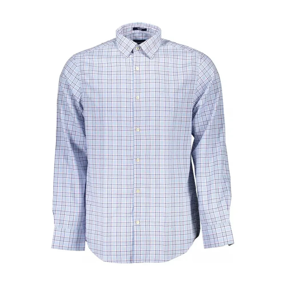 Gant Light Blue Cotton Men Shirt Gant